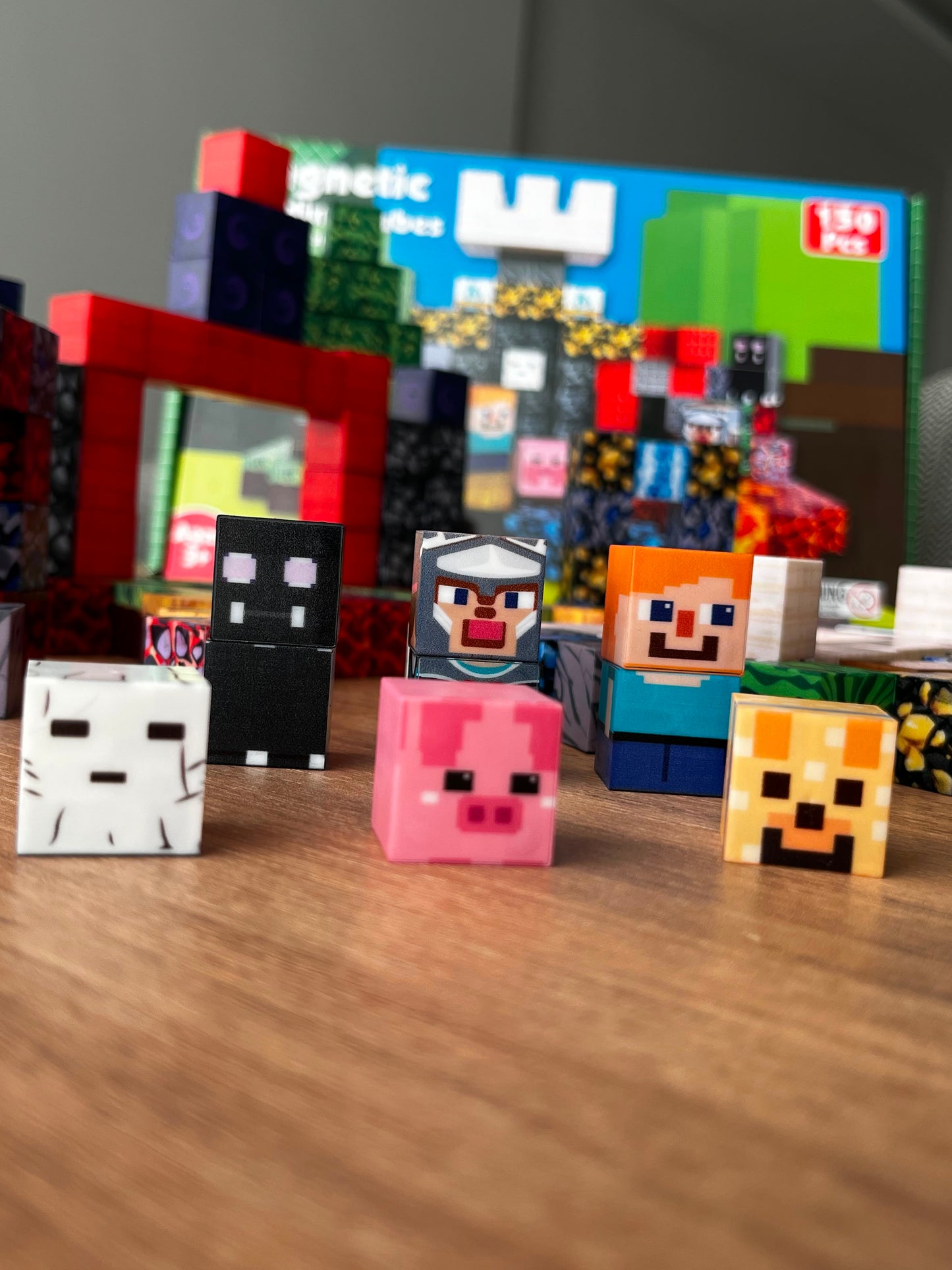 Minecraft Konseptli Manyetik Blok Seti